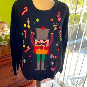 Light up nutcracker Christmas sweater 🎅🏻
